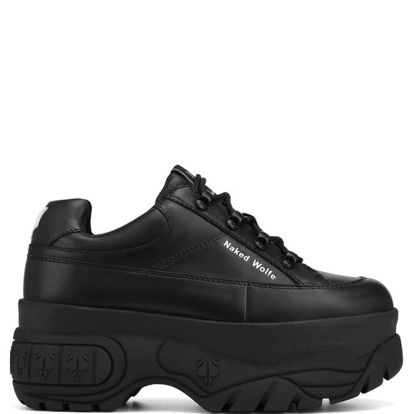 Naked Wolfe Sporty Black Leather Sneaker - Picture 1 of 6